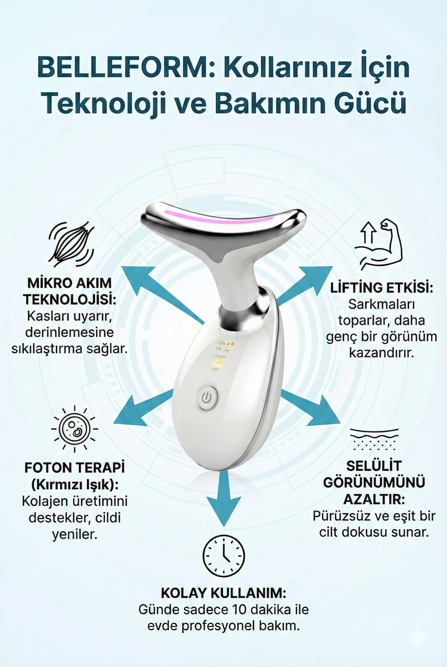 Belleform Arka Kol Sarkma Karşıtı Sıkılaştırıcı & Toparlayıcı Lifting Cihazı
